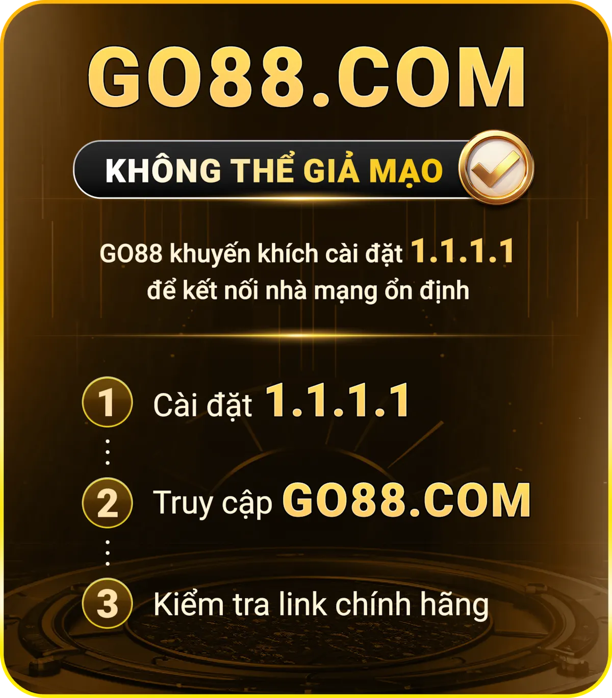 Hướng dẫn cách an toàn truy cập Go88 bằng 1.1.1.1
